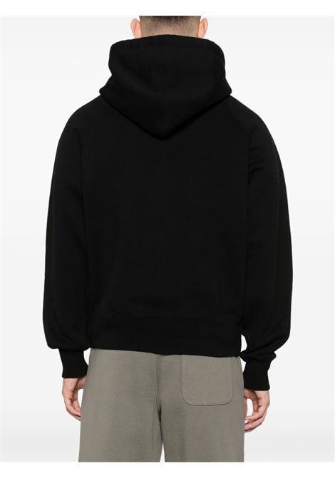 adc hooded sweatshirt unisex black AMI PARIS | USW274.747001